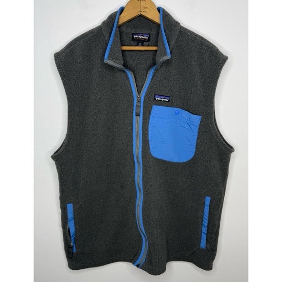 Patagonia Other - PATAGONIA Synchilla Karstens Gray and Blue Men’s Fleece Vest